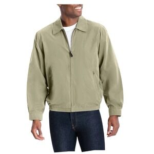 London Fog - Auburn Golf Jacket (XXL,‎ Cement) - Zip Front Lightweight Cotton